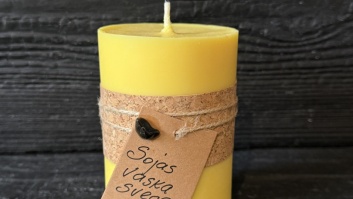 Dabīga sojas vaska svece 380gr. - dzeltena