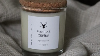 Sojas vaska svece - "Vaniļas zefīrs (caurspīdīga)"