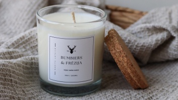 Sojas vaska svece - Bumbiers un frēzija (caurspīdīga)