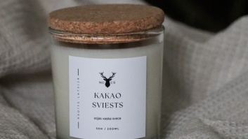 Sojas vaska svece - Kakao sviests (caurspīdīga)