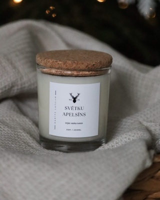 Sojas vaska svece - Svētku apelsīns (caurspīdīga)