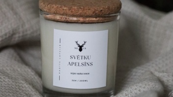 Sojas vaska svece - Svētku apelsīns (caurspīdīga)