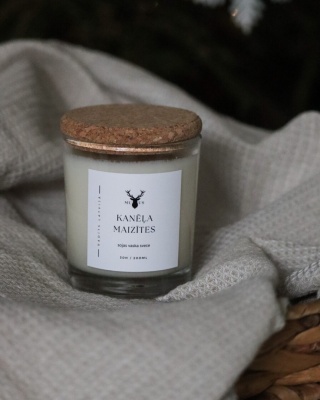Sojas vaska svece - Kanēļa maizītes (caurspīdīga)