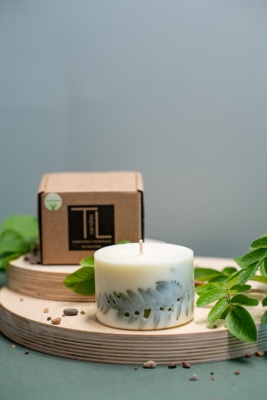 SOJAS VASKA SVECE AR CITRONZĀLES AROMĀTU (S)