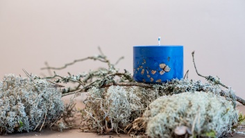 SOJAS VASKA SVECE AR DZINTARA AROMĀTU (S)