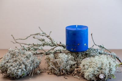 SOJAS VASKA SVECE AR DZINTARA AROMĀTU (XL)