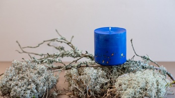 SOJAS VASKA SVECE AR DZINTARA AROMĀTU (XL)