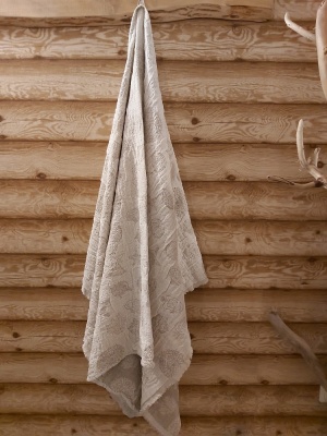 Lina dvielis 90x140cm ar austu rakstu - jūras motīvi