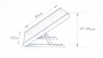 Saliekama ozolkoka rampa mājdzīvniekiem 80x32.5cm