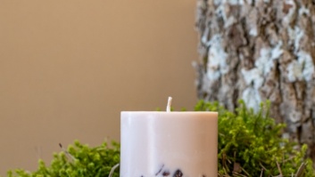 SOJAS VASKA SVECE AR LIEPZIEDA - MEDUS AROMĀTU (XL)