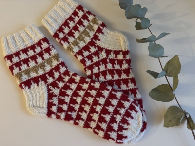 Vilnas zeķes Ziemassvētku tematikā 41/42 izmērs