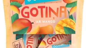 Piena konfekte "Skrīveru Gotiņa" ar mango, 250g