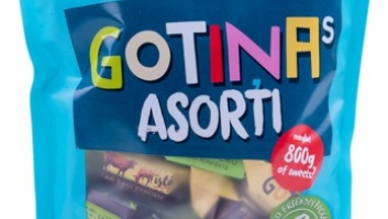 Piena konfekte "Skrīveru Gotiņa" asorti, lielpaka 800g