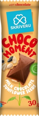 Piena šokolāde ar saulespuķu sēklām