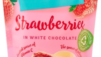 Zemenes baltajā šokolādē, 100 g